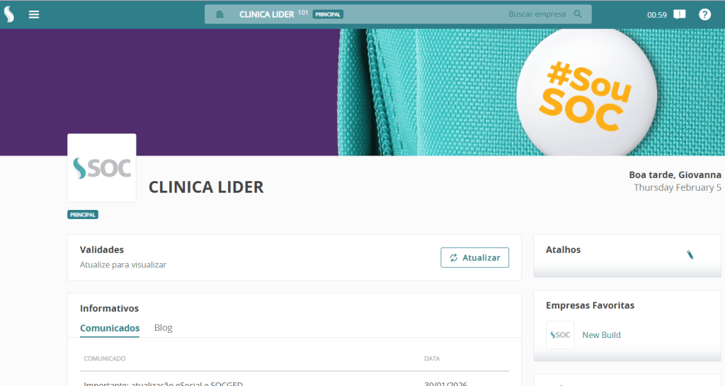 Novo Layout do SOC